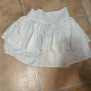 Hollister White Eyelet Skater Skirt